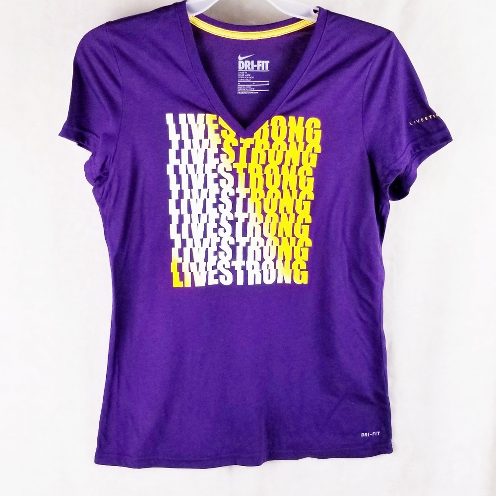 Nike LIVESTRONG dri-fit purple t-shirt